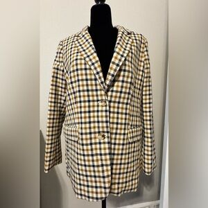 H&M Plaid Checkered Blazer Size 10